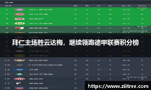 拜仁主场胜云达梅，继续领跑德甲联赛积分榜